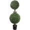 42" Double Boxwood Ball Topiary Tree in Black Pot, Floral Home by Artificial Flowers